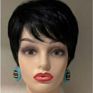 Groovy Retro Statement Earrings - Teal & Rasta Colors - Handmade Artisan